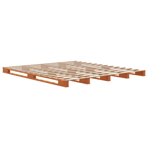 vidaXL Pallet Bed without Mattress Wax Brown 180x200 cm Super King Solid Wood Pine