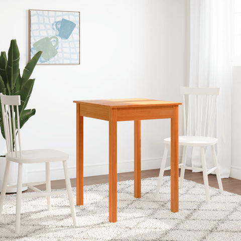 vidaXL Dining Table Wax Brown 55x55x75 cm Solid Wood Pine