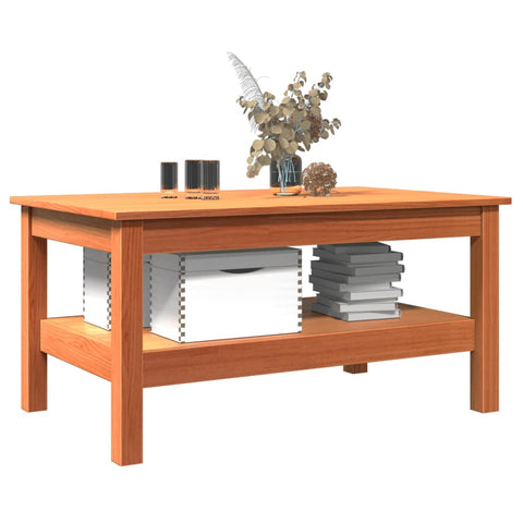 vidaXL Coffee Table Wax Brown 80x50x40 cm Solid Wood Pine