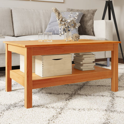 vidaXL Coffee Table Wax Brown 80x50x40 cm Solid Wood Pine