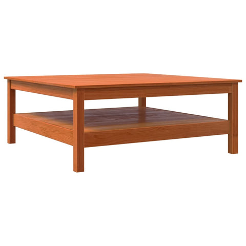 vidaXL Coffee Table Wax Brown 100x100x40 cm Solid Wood Pine