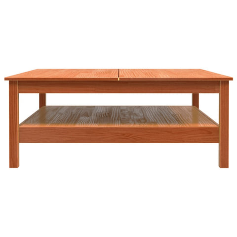 vidaXL Coffee Table Wax Brown 100x100x40 cm Solid Wood Pine