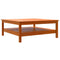 vidaXL Coffee Table Wax Brown 100x100x40 cm Solid Wood Pine