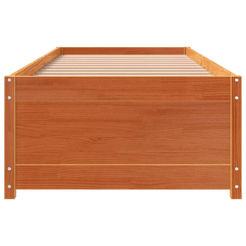 vidaXL Day Bed without Mattress Wax Brown 80x200 cm Solid Wood Pine