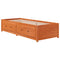 vidaXL Day Bed without Mattress Wax Brown 90x200 cm Solid Wood Pine