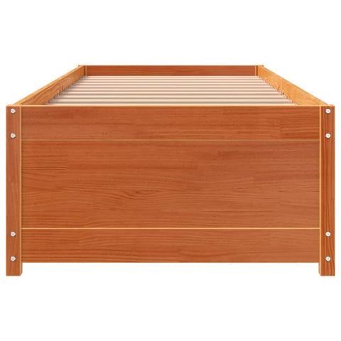 vidaXL Day Bed without Mattress Wax Brown 90x200 cm Solid Wood Pine