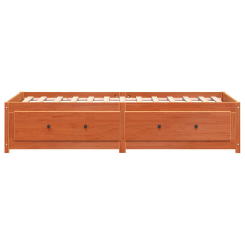 vidaXL Day Bed without Mattress Wax Brown 90x200 cm Solid Wood Pine