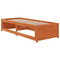 vidaXL Day Bed without Mattress Wax Brown 90x200 cm Solid Wood Pine
