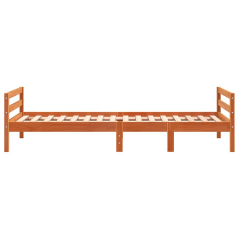 vidaXL Bed Frame without Mattress Wax Brown 90x200 cm Solid Wood Pine