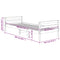 vidaXL Bed Frame without Mattress Wax Brown 90x200 cm Solid Wood Pine