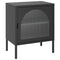 vidaXL Nightstands 2 pcs Black 50x35x60 cm Glass and Steel
