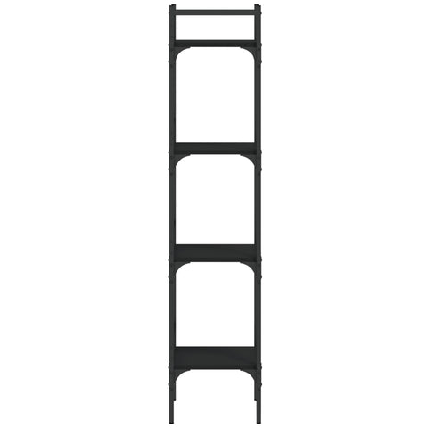 vidaXL Bookshelf 4-Tier Black 35x30x138.5 cm Engineered Wood