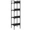vidaXL Bookshelf 4-Tier Black 35x30x138.5 cm Engineered Wood