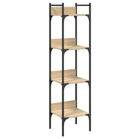 vidaXL Bookshelf 4-Tier Sonoma Oak 35x30x138.5 cm Engineered Wood