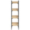 vidaXL Bookshelf 4-Tier Sonoma Oak 35x30x138.5 cm Engineered Wood