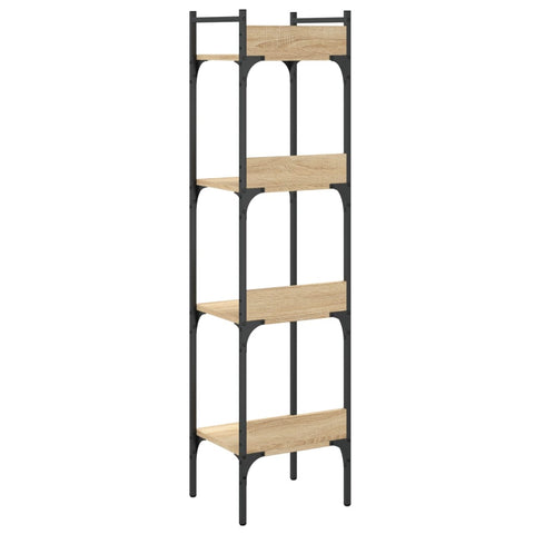 vidaXL Bookshelf 4-Tier Sonoma Oak 35x30x138.5 cm Engineered Wood