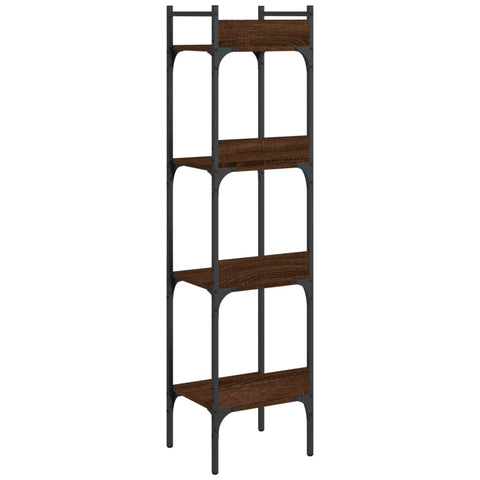 vidaXL Bookshelf 4-Tier Brown Oak 35x30x138.5 cm Engineered Wood