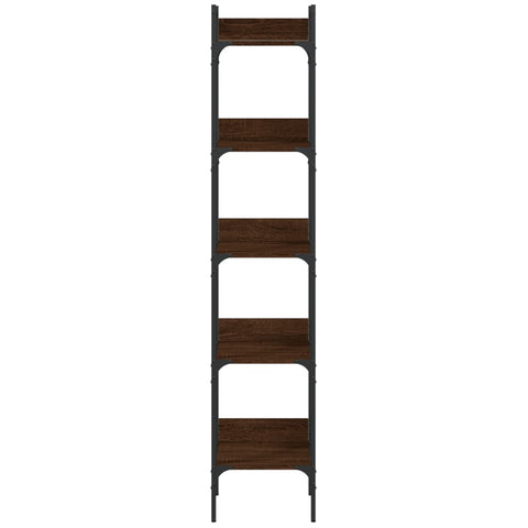 vidaXL Bookshelf 5-Tier Brown Oak 35x30x174 cm Engineered Wood