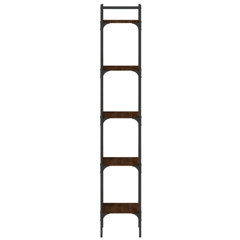 vidaXL Bookshelf 5-Tier Brown Oak 35x30x174 cm Engineered Wood