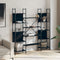 vidaXL Bookshelf Black 155.5x24x166.5 cm Engineered Wood