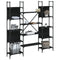 vidaXL Bookshelf Black 155.5x24x166.5 cm Engineered Wood
