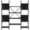 vidaXL Bookshelf Black 155.5x24x166.5 cm Engineered Wood