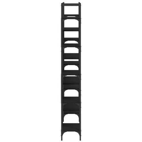 vidaXL Bookshelf Black 155.5x24x166.5 cm Engineered Wood