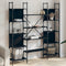 vidaXL Bookshelf Black 155.5x24x166.5 cm Engineered Wood