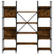 vidaXL Bookshelf Smoked Oak 155.5x24x166.5 cm Engineered Wood