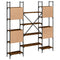 vidaXL Bookshelf Smoked Oak 155.5x24x166.5 cm Engineered Wood
