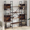 vidaXL Bookshelf Smoked Oak 155.5x24x166.5 cm Engineered Wood