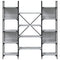 vidaXL Bookshelf Grey Sonoma 155.5x24x166.5 cm Engineered Wood