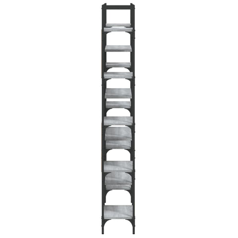 vidaXL Bookshelf Grey Sonoma 155.5x24x166.5 cm Engineered Wood