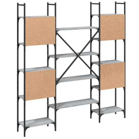 vidaXL Bookshelf Grey Sonoma 155.5x24x166.5 cm Engineered Wood