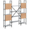 vidaXL Bookshelf Grey Sonoma 155.5x24x166.5 cm Engineered Wood