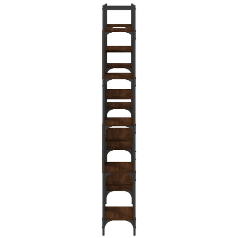 vidaXL Bookshelf Brown Oak 155.5x24x166.5 cm Engineered Wood