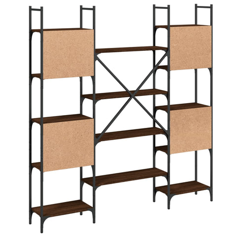 vidaXL Bookshelf Brown Oak 155.5x24x166.5 cm Engineered Wood