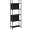 vidaXL Bookshelf 5-Tier Black 60.5x24x166.5 cm Engineered Wood