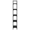 vidaXL Bookshelf 5-Tier Black 60.5x24x166.5 cm Engineered Wood