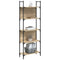 vidaXL Bookshelf 5-Tier Sonoma Oak 60.5x24x166.5 cm Engineered Wood