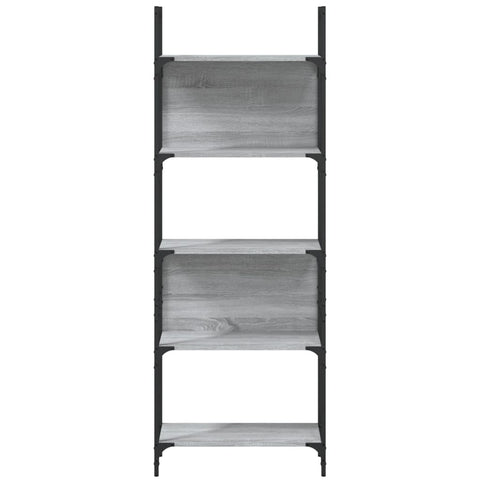 vidaXL Bookshelf 5-Tier Grey Sonoma 60.5x24x166.5 cm Engineered Wood