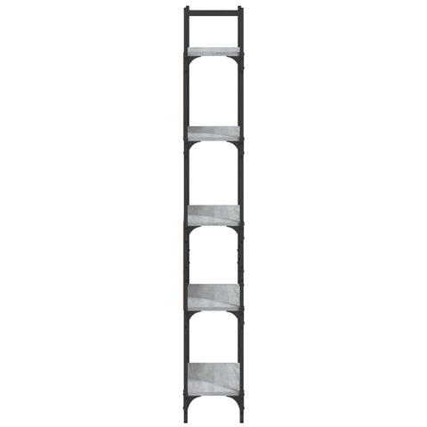 vidaXL Bookshelf 5-Tier Grey Sonoma 60.5x24x166.5 cm Engineered Wood