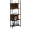vidaXL Bookshelf 5-Tier Brown Oak 60.5x24x166.5 cm Engineered Wood