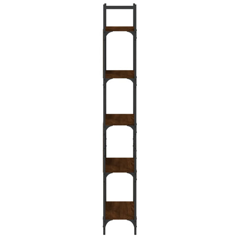 vidaXL Bookshelf 5-Tier Brown Oak 60.5x24x166.5 cm Engineered Wood