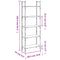 vidaXL Bookshelf 5-Tier Brown Oak 60.5x24x166.5 cm Engineered Wood