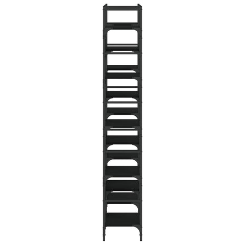 vidaXL Bookshelf Black 127.5x28.5x172.5 cm Engineered Wood
