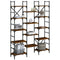 vidaXL Bookshelf Smoked Oak 127.5x28.5x172.5 cm Engineered Wood