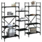 vidaXL Bookshelf Black 160x28.5x136.5 cm Engineered Wood