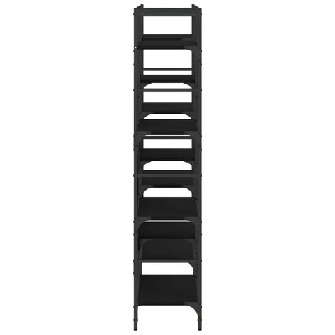 vidaXL Bookshelf Black 160x28.5x136.5 cm Engineered Wood