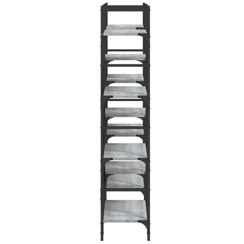 vidaXL Bookshelf Grey Sonoma 160x28.5x136.5 cm Engineered Wood